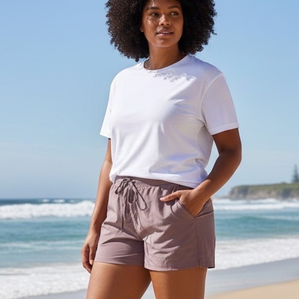 New Old Navy Active Powersoft High-Rise Go-Dry Shorts Brown Womens XXL